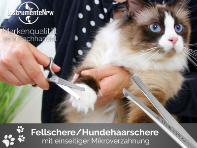 Hundeschere Fellschere Hundehaarschere Sicherheit Mikroverzahnun