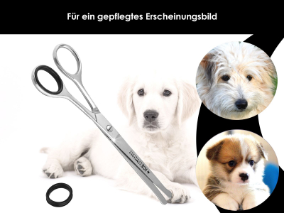 Hundehaarschere Hundeschere Fellschere mit Nasen Gerade