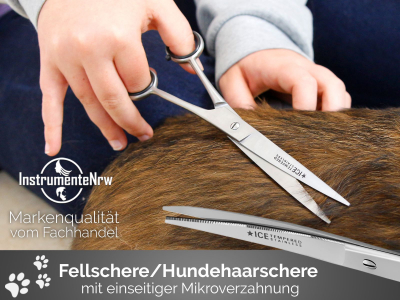 Fellschere fr Hunde Hundeschere Haarschere mit gebogene Schnittflche Schere fr Fell und Haare 8 Zoll