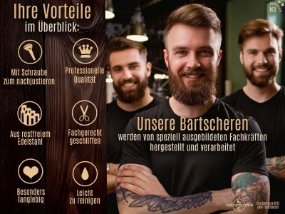 Set Bartschere Nasen-Haarschere Ohrhaarschere