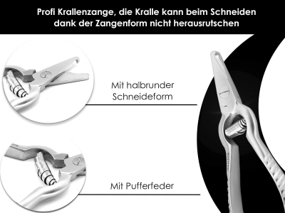 Pfotenpflege Set mit Krallenzange + Pfotenschere 10 cm Edelstahl 2-Teilig