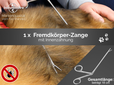 Pflege-Set fr Hunde, Katzen, Kleintiere Fremdkrper-Zange Parasiten Zecken-Pinzette Pfotenschere