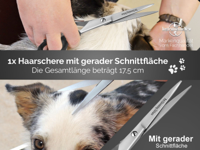 Premium Fellscheren Set Ergonomisch Hundehaarschere Effilierschere zur Fellpflege fr Hunde Katzen Rostfreier Edelstahl Haarschere mit Mirkoverzahnung fr einfaches Schneiden