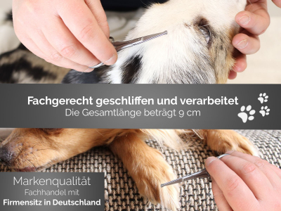 Solingen Fellschere Pfotenschere Kleine Hundeschere mit einseitiger Mikroverzahnung Made in Germany Haarschere fr ein perfekt gepflegtes Tier Fell 3,5 Zoll