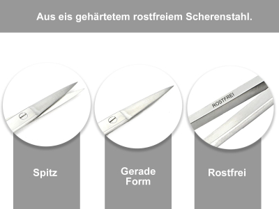 Spitze Bastelschere Papierschere Universalschere aus rostfreiem Edelstahl 11,5 cm