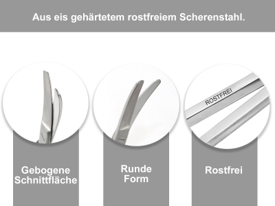 Bastelschere Papierschere Universalschere aus Edelstahl 13 cm Gebogen mit Abgerundet Stumpfe Enden