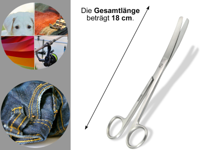 Gebogene Bastelschere Papierschere Universalschere aus rostfreiem Edelstahl 18 cm Abgerundet Stumpfe Enden