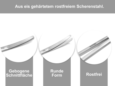 Gebogene Bastelschere Papierschere Universalschere aus rostfreiem Edelstahl 18 cm Abgerundet Stumpfe Enden