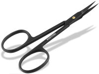 Nagelschere f�r Nagelhaut in Schwarz mit feiner Spitze aus Edelstahl und gebogener Schnittfl�che