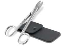 Nagelschere mit gerader kurzer Schnittfl�che 10,5 cm f�r starke Finger- und Fu�n�gel mit Etui