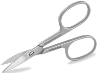 Solinger Nagelschere aus Solingen Classic Modell mit einseitiger Mikroverzahnung Funagelschere mit Extra Scharfer und gebogener Schnittflche fr Hnde und Fe Edelstahl