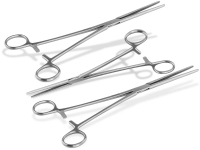 3er Klemmen-Set Gerade 20 cm + 22 cm Klemme Hakenl�ser Innenverzahnt