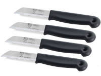 Schlmesser 4er Set Allzweckmesser aus Solingen Obstmesser Kchenmesser mit Extra Scharfer und Prziser Glatter Klinge aus Rostfreiem Edelstahl Gemsemesser Kleines Messer Schwarz Splmaschinengeeignet 16 cm