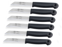 Obstmesser Kchenmesser 6er Set Gemsemesser aus Solingen Schlmesser mit Extra Scharfer und Prziser Glatter Klinge aus Rostfreiem Edelstahl Allzweckmesser Kleines Messer Schwarz Splmaschinengeeignet 18 cm