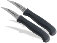 Schlmesser aus Solingen Gemsemesser 2er Set mit scharfer gebogener Schnittflche Obstmesser Kchenmesser Made in Germany Schneidmesser aus Rostfreiem Edelstahl Schwarz Splmaschinen geeignet
