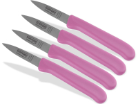 Gemsemesser Pink Schlmesser aus Solingen Messer Kchenmesser 4er Set Gerade Scharfes Allzweckmesser Made in Germany Edelstahl Rostfrei Dnnschliff Handabzug Splmaschinengeeignet