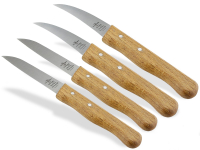 Kchenmesser aus Solingen Gemsemesser 4er Set Made in Germany Schlmesser mit Echtholz Griff aus Buche Universal Messer Allzweckmesser mit Scharfer Rostfreier Messerklinge inkl. Etui & Klingenschutz