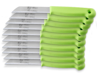 K�chenmesser aus Solingen Obstmesser 10er Set Sch�lmesser Made in Solingen Universal Messer Gr�n mit Scharfer Rostfreier Edelstahl Messerklinge Allzweckmesser inkl. Klingenschutz - Lang