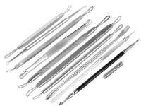 Profi Komedonenquetscher Mitesser Entferner 10er Set aus rostfreiem Edelstahl Profi Komedonenquetscher Mitesser Entferner 10er Set aus rostfreiem Edelstahl
