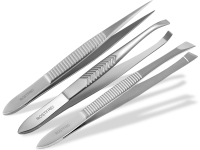 3-Teiliges Augenbrauen-Zupfpinzetten Set Schr�g - Spitz - Gerade 8 cm