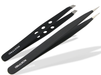 Splitterpinzetten Set Mikroskopier Uhrmacher-Pinzette Spitz + Schr�g