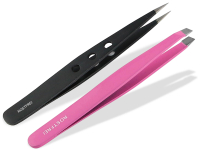 Zupfpinzetten Set Augenbrauen-Pinzette Schr�g+Spitz