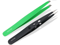 Zupfpinzetten Set Haarzupf-Pinzette Schr�g + Spitz