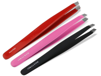 Schr�ge Zupfpinzetten Set 3-Teilig Pinzette Haarzupfpinzette 10 cm - 4 mm