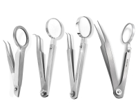 Zeckenpinzetten Set mit Vergr��erungsglas Zeckenzange 4-Teilig