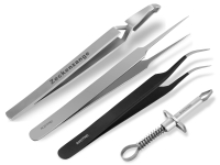 4-Teiliges Zecken-Pinzetten Set Zeckenzange Parasitenentfernung