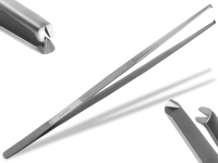 Premium Futterpinzette Aquarium Pinzette mit V Zahnung 45 cm aus geh�rtetem rostfreiem Edelstahl