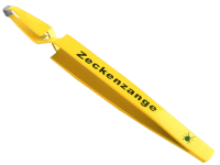 Zeckenpinzette Zeckenzange Zeckenkreuzpinzette Pinzette f�r Hunde Katzen Gelb 13 cm