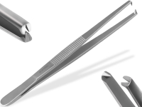 Premium Futterpinzette Aquarium Pinzette mit V Zahnung 16 cm aus geh�rtetem rostfreiem Edelstahl