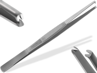 Profi Grillpinzette Kchenpinzette Kochpinzette Pinzette mit V Zahnung aus Edelstahl 18 cm