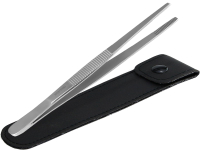 Profi Grillzange Grillpinzette 12,5 cm Kochpinzette aus Edelstahl Pinzette mit Zahnung - Gerade Ausf�hrung f�r Fleisch, W�rstchen oder Gem�se