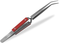 Kreuzpinzette L�t-Pinzette Klemmpinzette Technische Pinzette Gebogen 16,5 cm