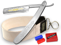 SET Streichriemen Solingen +Rasiermesser E.Stahl Gold�tzung+Past