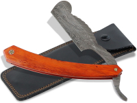 Rasiermesser mit Damastklinge und edlen Hartholzheft inkl. Etui