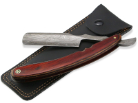 Damast Rasiermesser mit Edelholzgriff und Etui Damast Rasiermesser mit Edelholzgriff und Etui