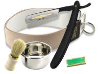 Premium Rasur Set mit Rasurzubehr und Classic Rasiermesser