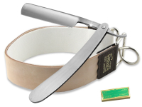 3 teiliges Rasur Set mit Rasiermesser aus Edelstahl