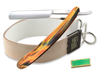 Deluxe Profi Rasur Set mit Solinger Lederriemen+Puma Paste