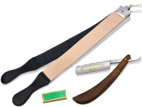 Wooden Rasur Set mit Puma Schleifpaste