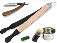 Rasiermesser Set mit Doppelriemen+Schleifpaste aus Solingen