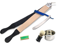 Grosses Nassrasur Set mit Puma Schleifpaste+Schale+Messer+Pinsel