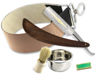 Grosses Rasur Set Wooden mit Gold�tzung und Puma Paste