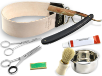 Rasiermesser Set 8-Teilig mit Abziehleder und Sch�rf-Paste Solingen