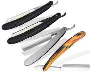 4er Rasiermesser Set mit Hochschliff Gold�tzung Edelstahl