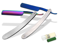 2er Set Rasiermesser Titan beschichtet + Schärfpaste aus Solingen 2er Set Rasiermesser Titan beschichtet + Schärfpaste aus Solingen