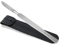 Stumpfes Skalpell Hornhautentferner Hornhautschaber Creme Schaber aus Rostfreiem Edelstahl Fu�pflege Instrument Pedik�re Spachtel f�r eine Schonende Hornhautentfernung mit Etui 17 cm